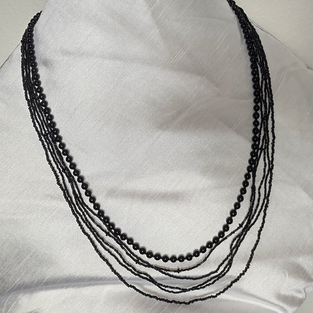 Vintage handmade necklaces with glass beads